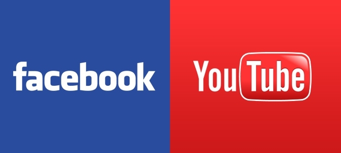 Facebook and YouTube